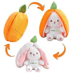 Very Soft and Unique Riversible Zipper Bunny Soft Toy for Kids and Babies Playing - 25cm Any 1 piece