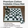 WASHABLE HEAVY 100% COTTON Foldable CHESS PLAY MAT 45*45cm