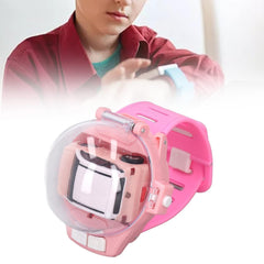 Watch Launcher Car - Mini Remote Control Car Watch Toys, Easy Control Safe 98.4ft Remote Control Distance Cute Wrist Racing Car Watch Silicone Strap with Dust Cover for Outdoor (BAW Pink)