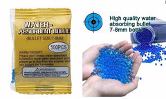 Water-Absorbent Orby Gel Balls 7-8mm - 500 pieces Blue Hydrogel Bullets