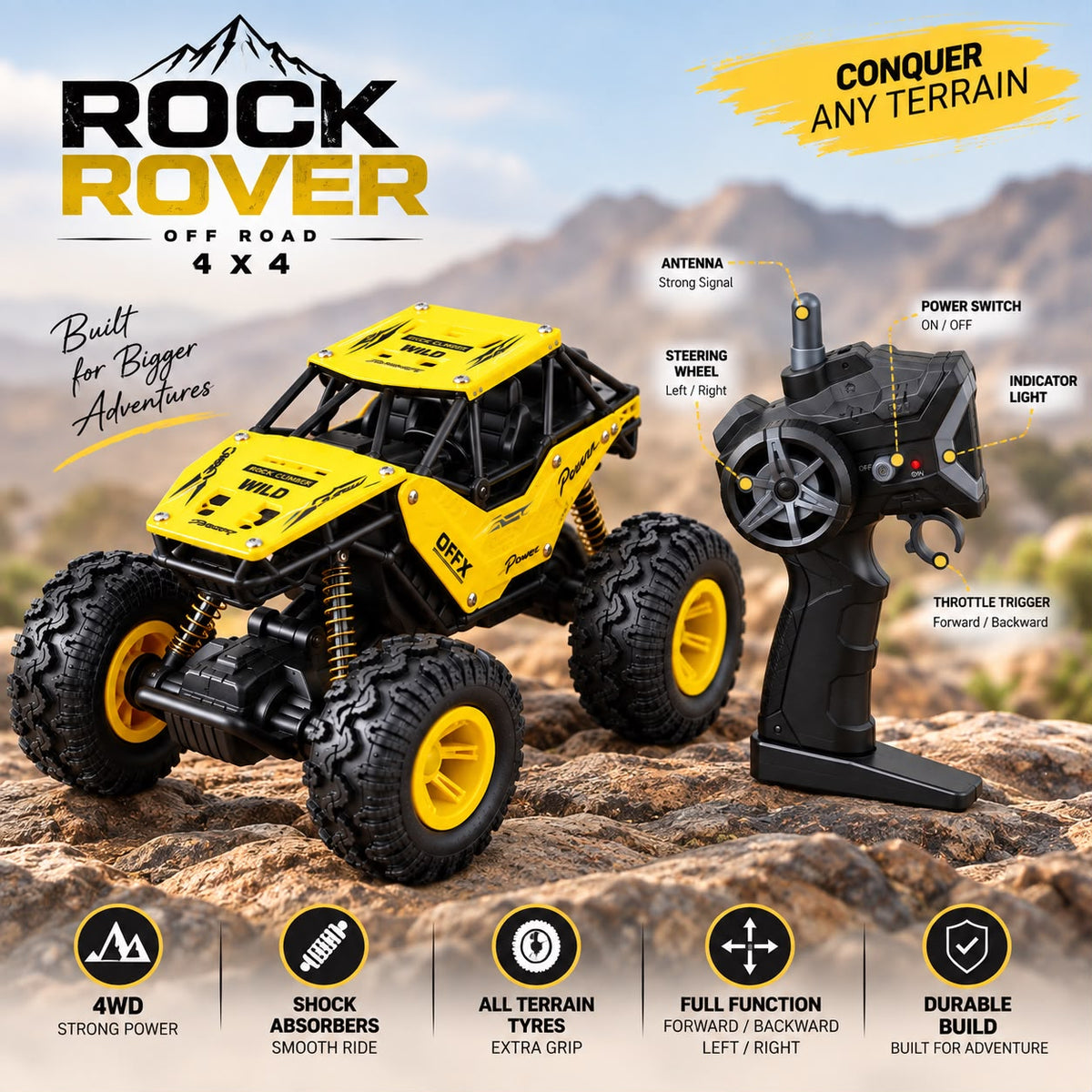 Rock Rover Offroad 4*4 RC Car with Smoke Effect