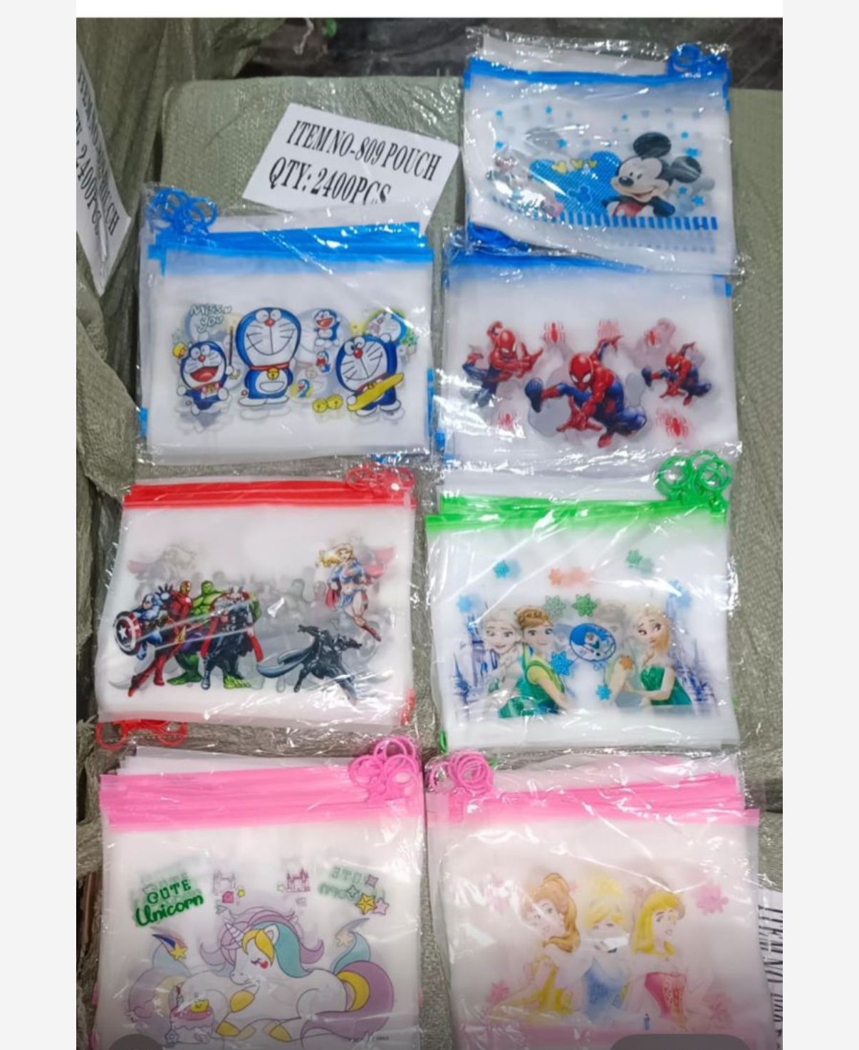 Cartoon Folder for Kids Zipper Envelope pouch size A5 size - Any 1