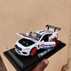 White Mercedes BMW -AMG GT3 1:32 scale die-cast model