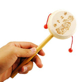 White wood Damruga Rattle