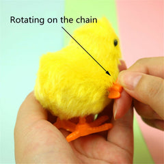 Windup Key Operated Yellow Soft Chick Toy - 1 Piece