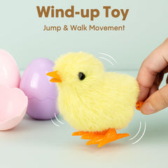 Windup Key Operated Yellow Soft Chick Toy - 1 Piece