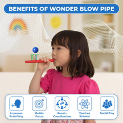 Wonder Blow Pipe Set of 2, Creative Floating Ball Game