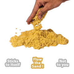 Wonder Sand 1000 Grams for Play, Smooth Sand for Kids - Three Colour sand with 2 Moulds