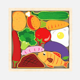 Wooden 3D Cognitive Puzzle Board - vitamins