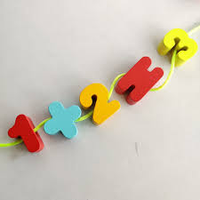 Wooden Alphanumeric Lacing - packet