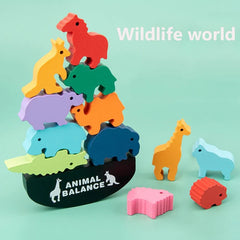 Wooden Animal Balancing Game