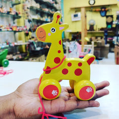 Wooden Baby Giraffe Pull along