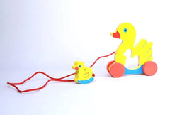 Wooden Baby Inside Pull Along - Duck