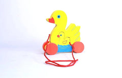 Wooden Baby Inside Pull Along - Duck