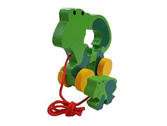 Wooden Baby Inside Pull Along - Frog