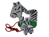 Wooden Baby Inside Pull Along - Zebra
