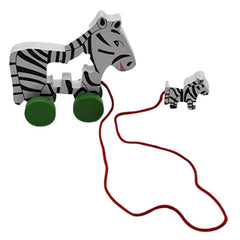 Wooden Baby Inside Pull Along - Zebra