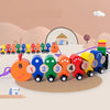Wooden Caterpillar Train Toy - Lacing Toy
