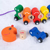 Wooden Caterpillar Train Toy - Lacing Toy