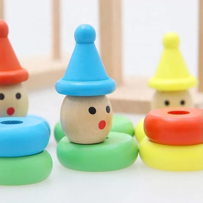 Wooden Clown Balancing Game Toy Seesaw Game fo Kids