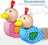 Wooden Cute Printed Bird Whistle - Any 1 Blue or Pink