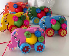 Wooden Elephant Ball Pull Along- Any 1