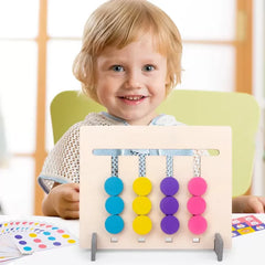 Wooden Four Color Matching Game - short Version
