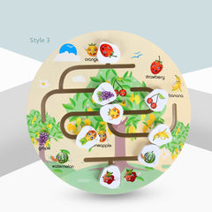 Wooden Fruit Maze puzzle