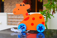 Wooden Giraffe Pull along