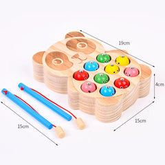 Wooden Magnet Fishing Game - Panda Fishing