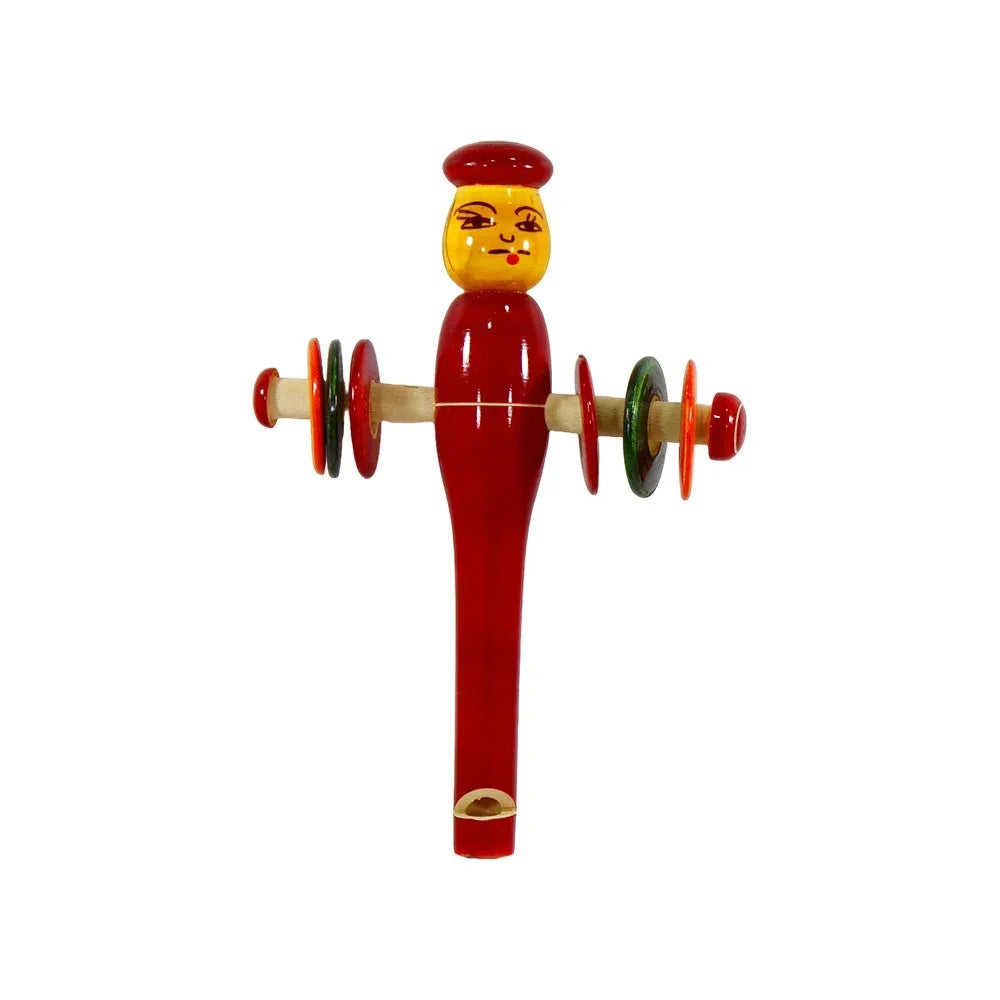 Wooden Man whistle Rattle
