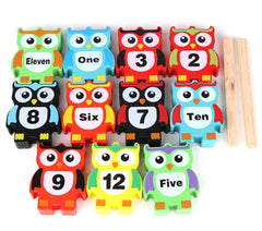 Wooden Owl Stacker toy - Owl Balancing Game