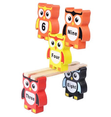 Wooden Owl Stacker toy - Owl Balancing Game