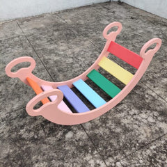 Wooden Rainbow Rocker - Multicolour - dispatch time 7 days (No cash on Delivery)
