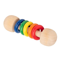 Wooden Rainbow Teether Rattle Toy - 1 Piece