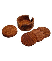 Wooden Tea coaster set of 6 plates