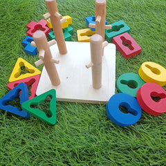 Wooden Tricky Rainbow Tower