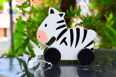 Wooden Zebra Pull along