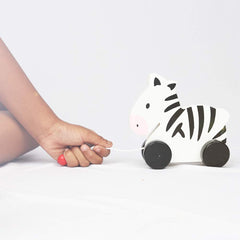 Wooden Zebra Pull along