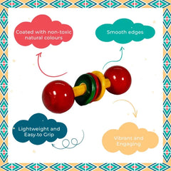 Wooden Baby Teether Rattle - pack of 1