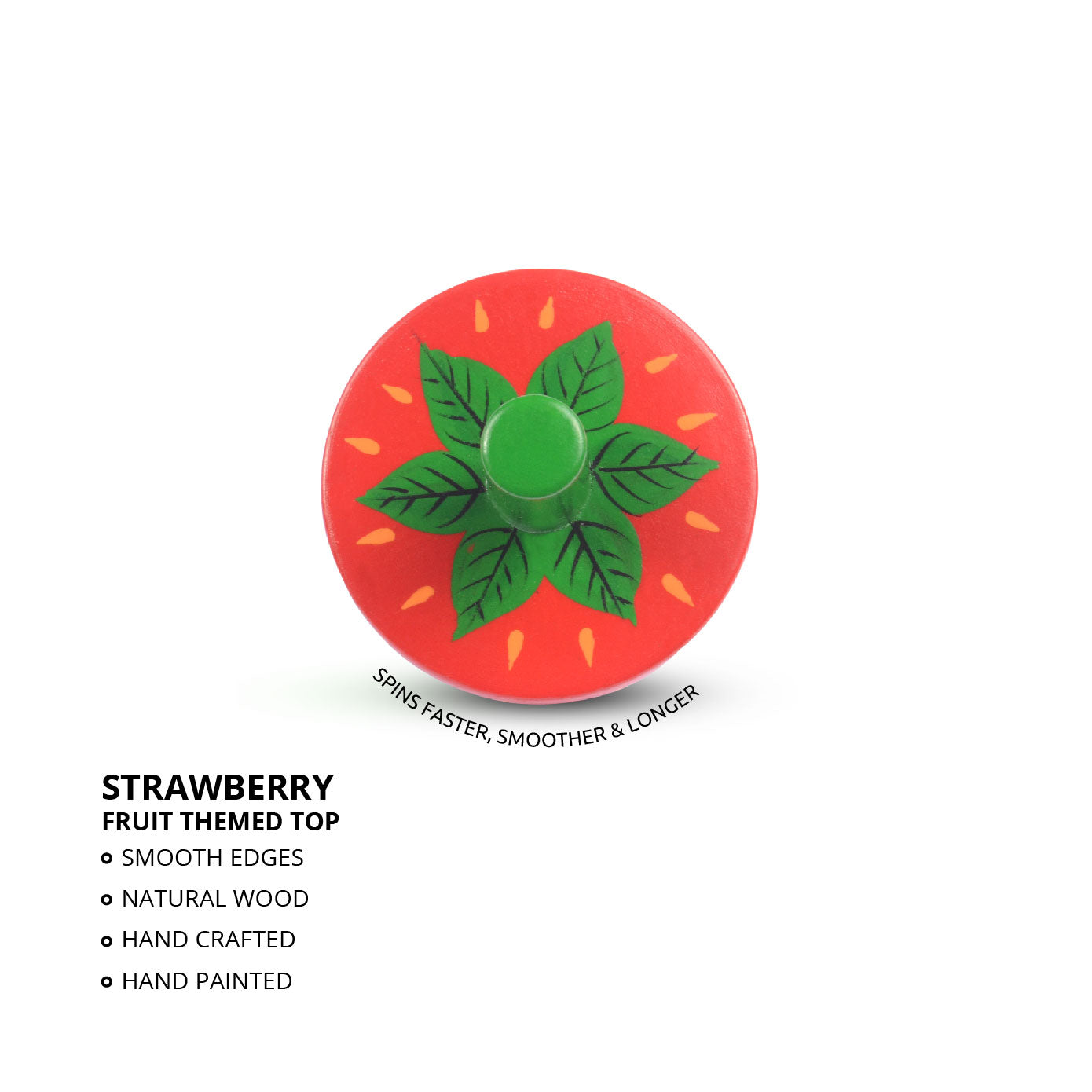 Wooden Fruit Theme Finger Spin Top - Any 1 pambaram