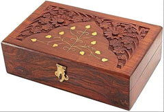 Brown Wooden Jewellery box Medium 8*5  - pack of 1