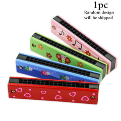 Wooden Mouth Organ - Pack of 1 (Harmonica)