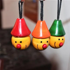 Wooden joker Head Key chain - pack of 1