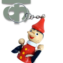Wooden pinocchio Nose Key chain - pack of 1 joker key chain