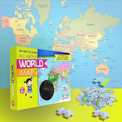 World map puzzle - Glow In The Dark
