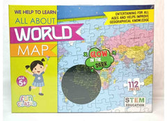 World map puzzle - Glow In The Dark