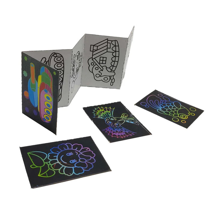 Mini Size Black Magic Scratch Cards - 5 Cards with Stick