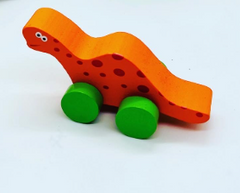 wooden Dinosaur toy - Orange