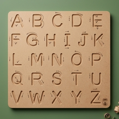 English Tracing Writing Practice Board - Capital ABCD